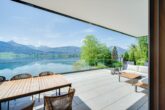 Panoramablick über den Wolfgangsee, privater Seezugang mit Steganlage - Panoramablick über den Wolfgangsee, private Seezugang mit Steganlage